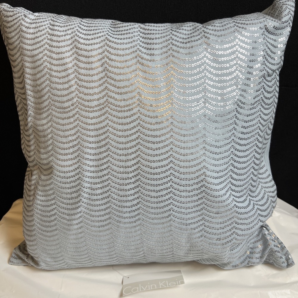 Calvin Klein Throw Pillow Twilight Mist Presidio 18 X 18"